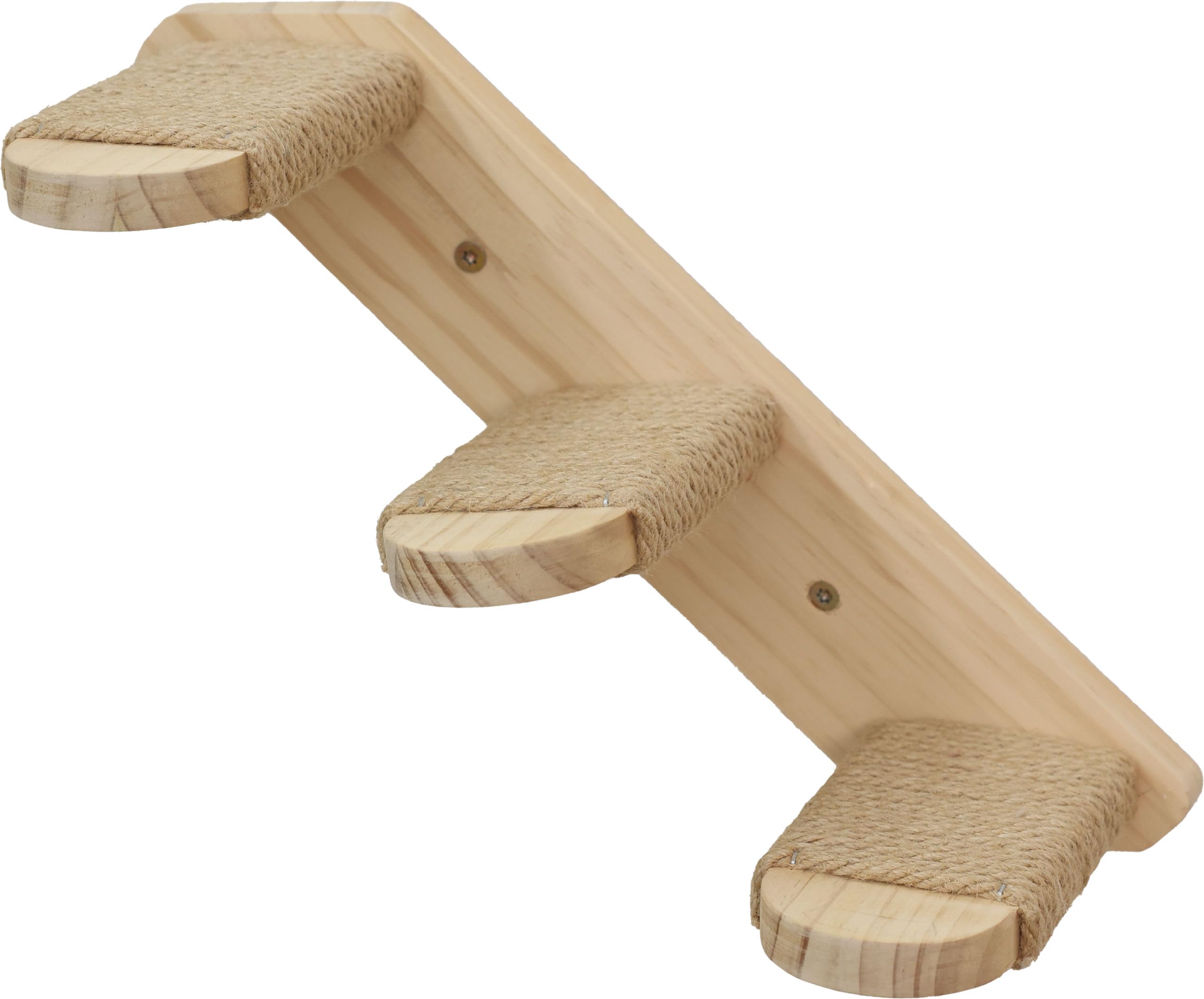 kerbl-pet-katzenleiter-timber-natur-holz-mit-jute-38-x-16-5-cm-bis-6-kg image 2