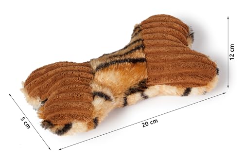karlie-safari-knochen-dexi-hundespielzeug-pl-sch-braun-tiger-20x12x5-cm image 6