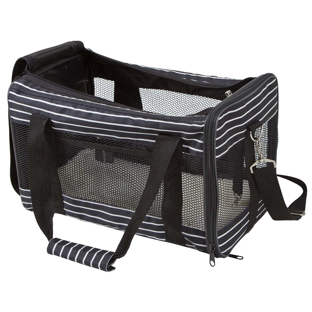 kerbl-pet-tragetasche-cuba-40x26x28-cm-schwarz-wei-hundetragetasche-polyester image 3