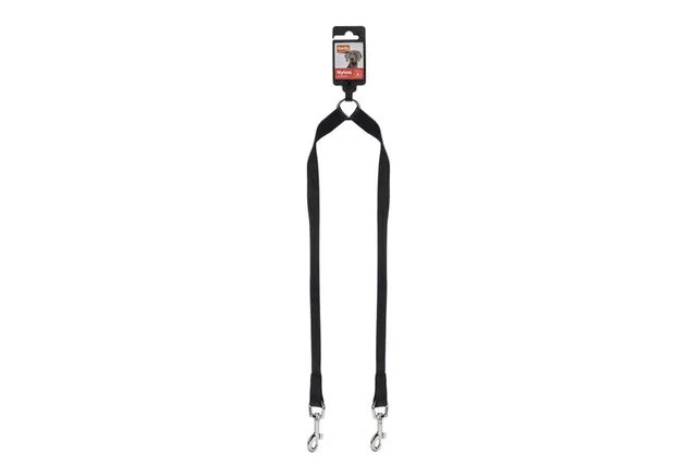 karlie-nylonkoppel-50-cm-x-20-mm-schwarz-doppelf-hrung-f-r-hunde image 1