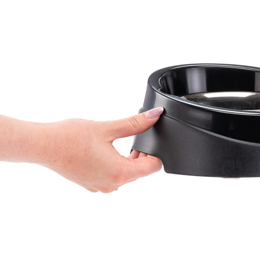 ferplast-duo-feed-doppelnapf-mit-2-edelstahlschalen-1-liter-grau-38-5x20x9-cm image 5