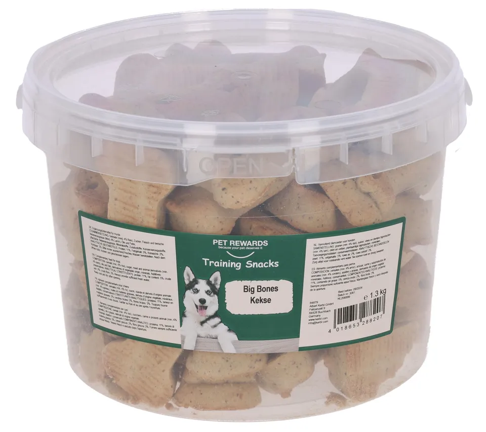 kerbl-big-bones-hundekekse-1300-g-im-eimer-knusprige-belohnung image 1