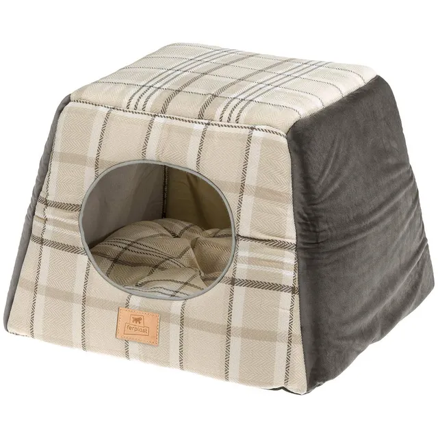 ferplast-edinburgh-katzenhaus-katzenh-hle-44-x-44-x-h-33-cm-braun image 1
