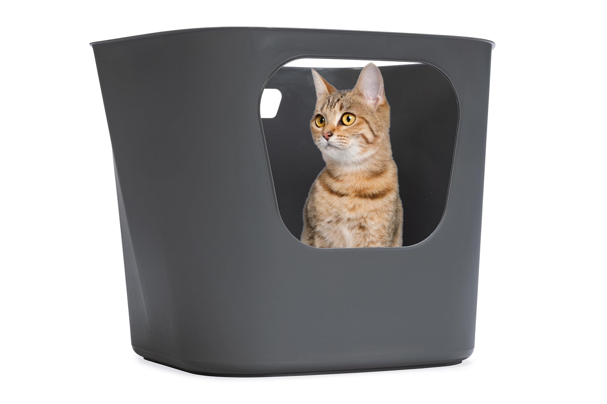 karlie-lotus-eco-katzentoilette-l-54-4-x-43-9-x-40-5-cm-grau image 1