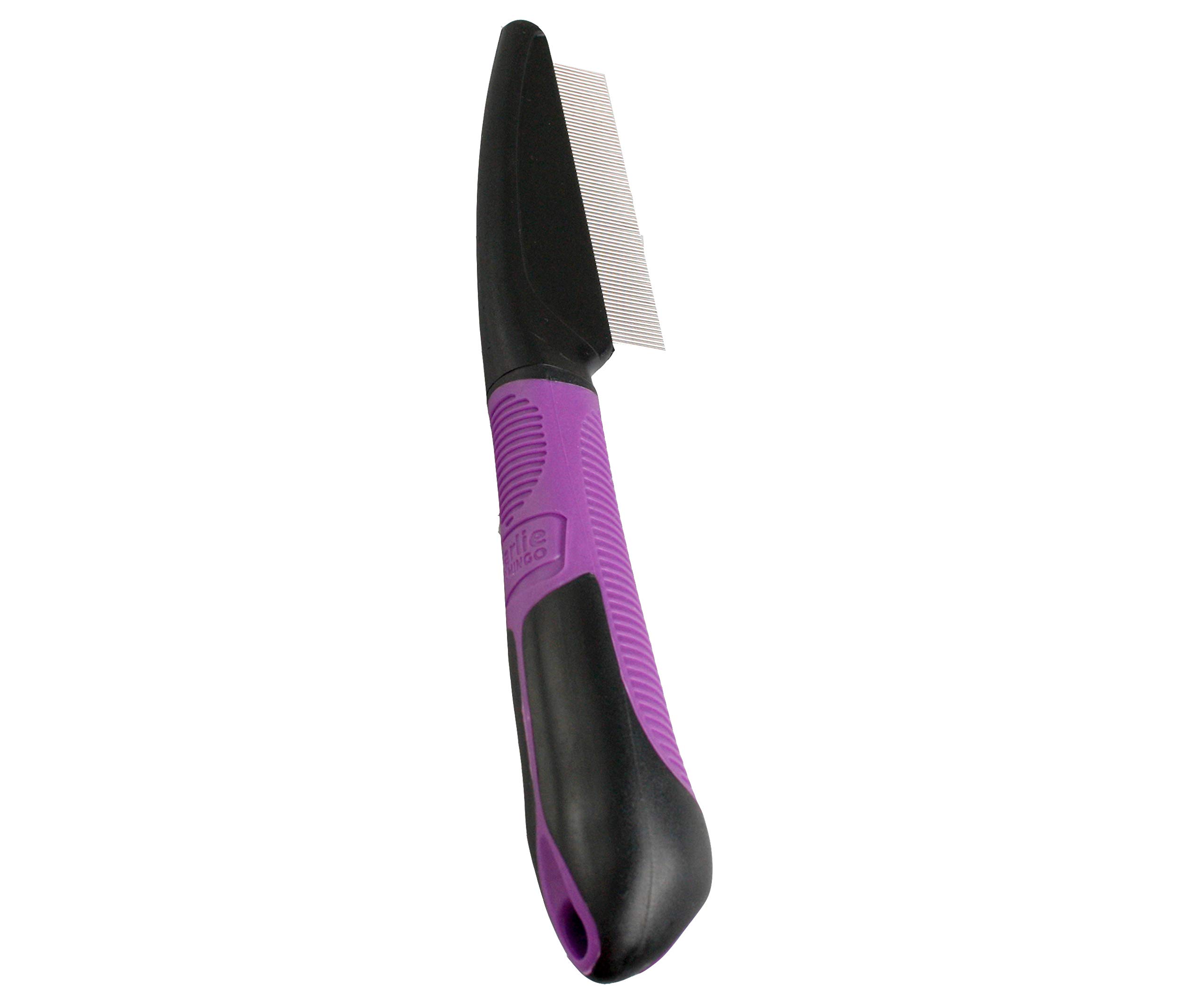 karlie-flohkamm-mit-griff-f-r-katzen-21-x-4-5-cm-lila-schwarz image 1