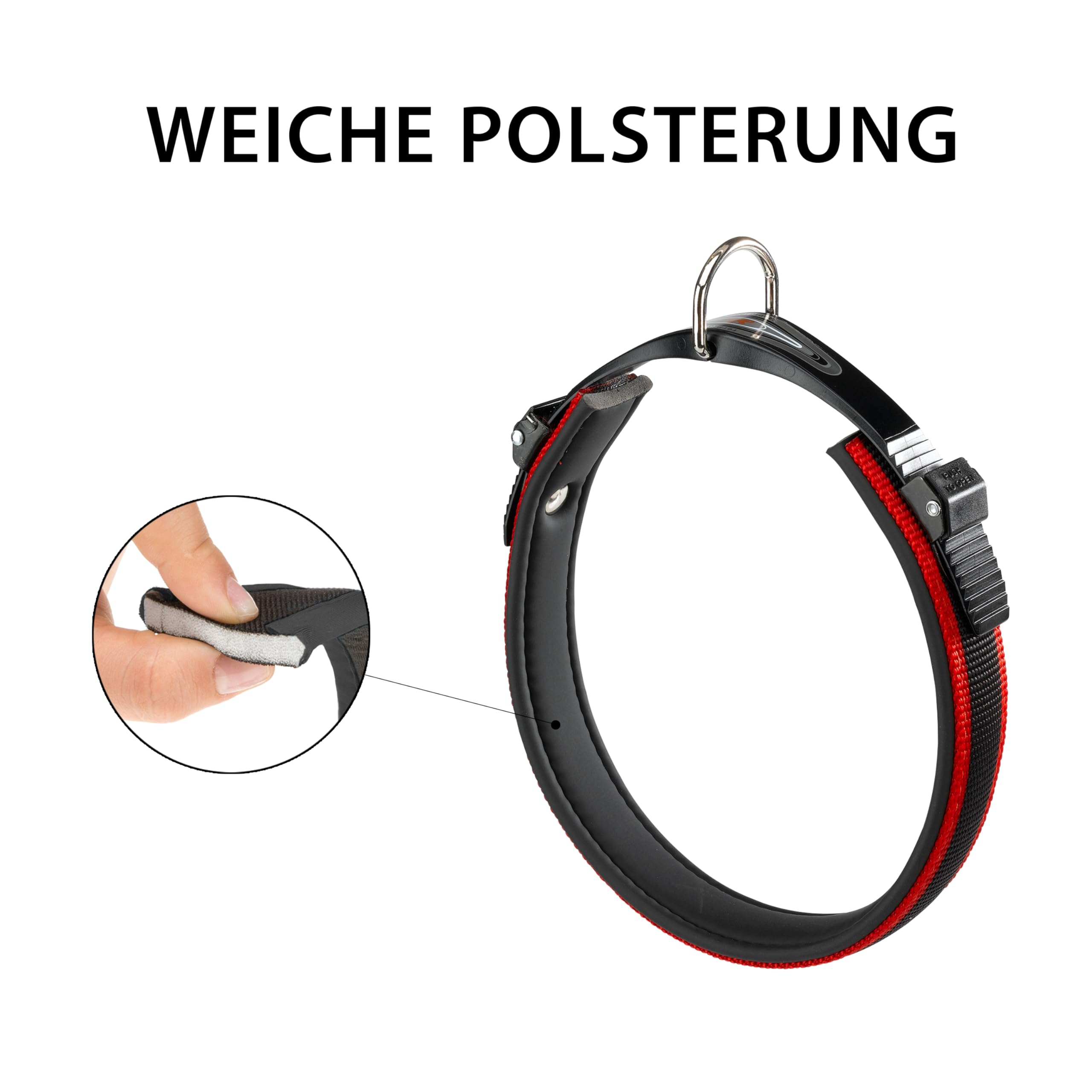ferplast-ergocomfort-c15-33-hundehalsband-rot-f-r-kleine-hunde image 5