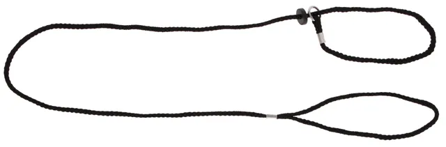 kerbl-pet-vorf-hrleine-nylon-mit-halsung-6-mm-x-125-cm-schwarz image 1