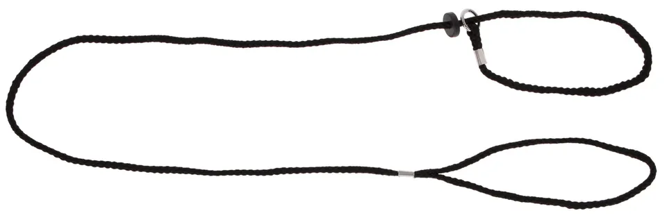 kerbl-pet-vorf-hrleine-nylon-mit-halsung-6-mm-x-125-cm-schwarz image 1