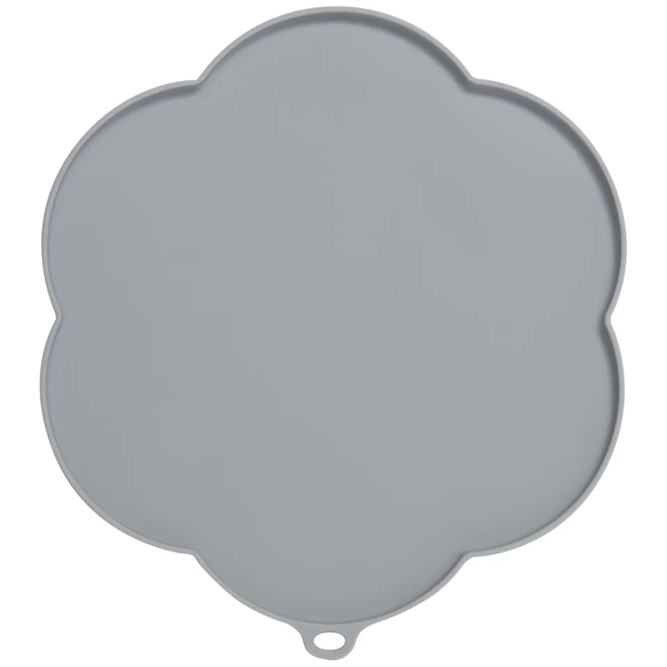 catit-silikonmatte-blume-30-cm-grau-wasserdichte-unterlage-f-r-trinkbrunnen image 1