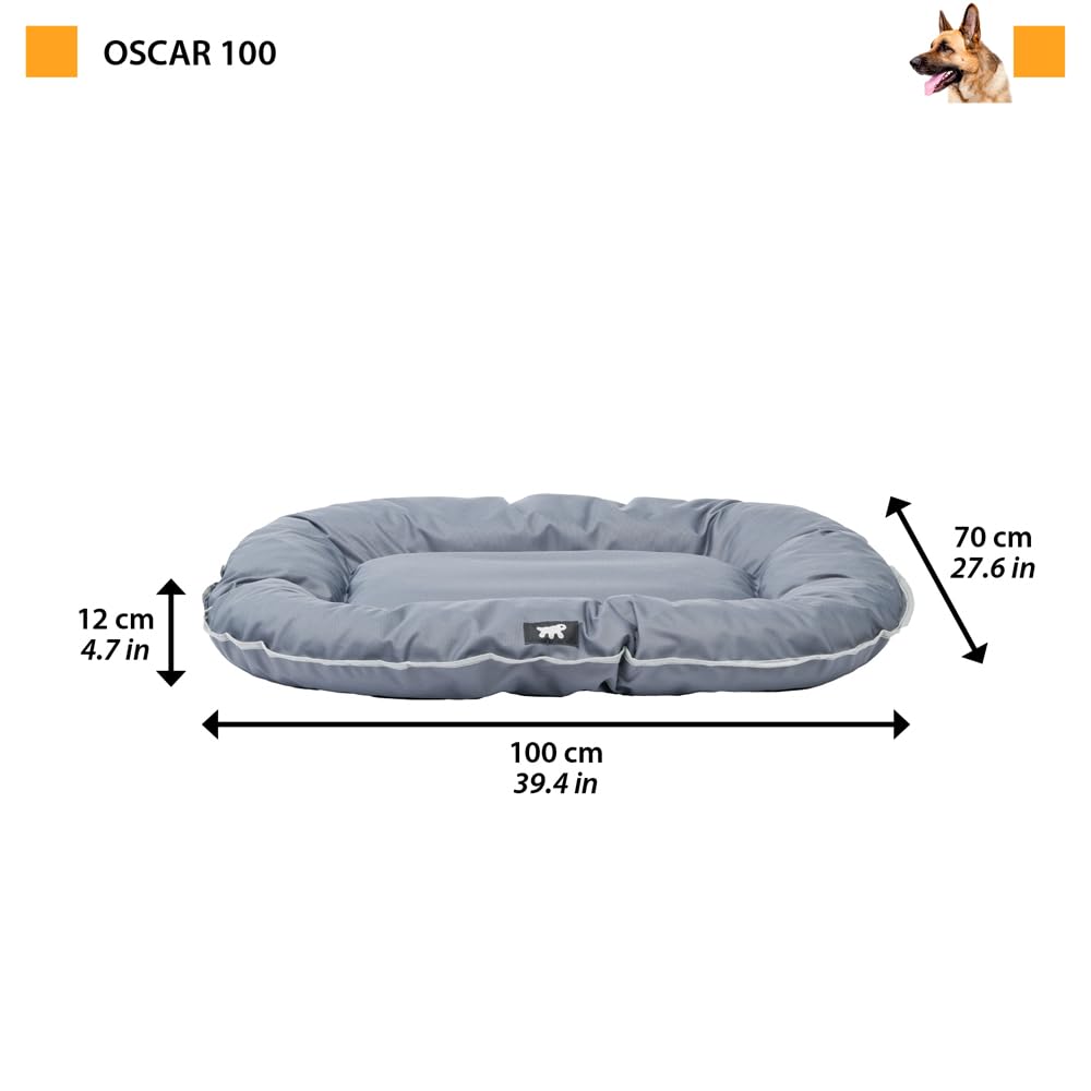 ferplast-oscar-orthop-disches-hundebett-110-x-70-x-h-8-cm-grau image 2