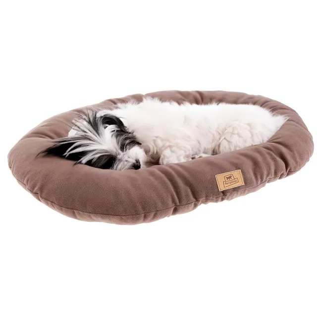 ferplast-relax-microfleece-hundebett-katzenkissen-43-x-30-cm-taupe image 1