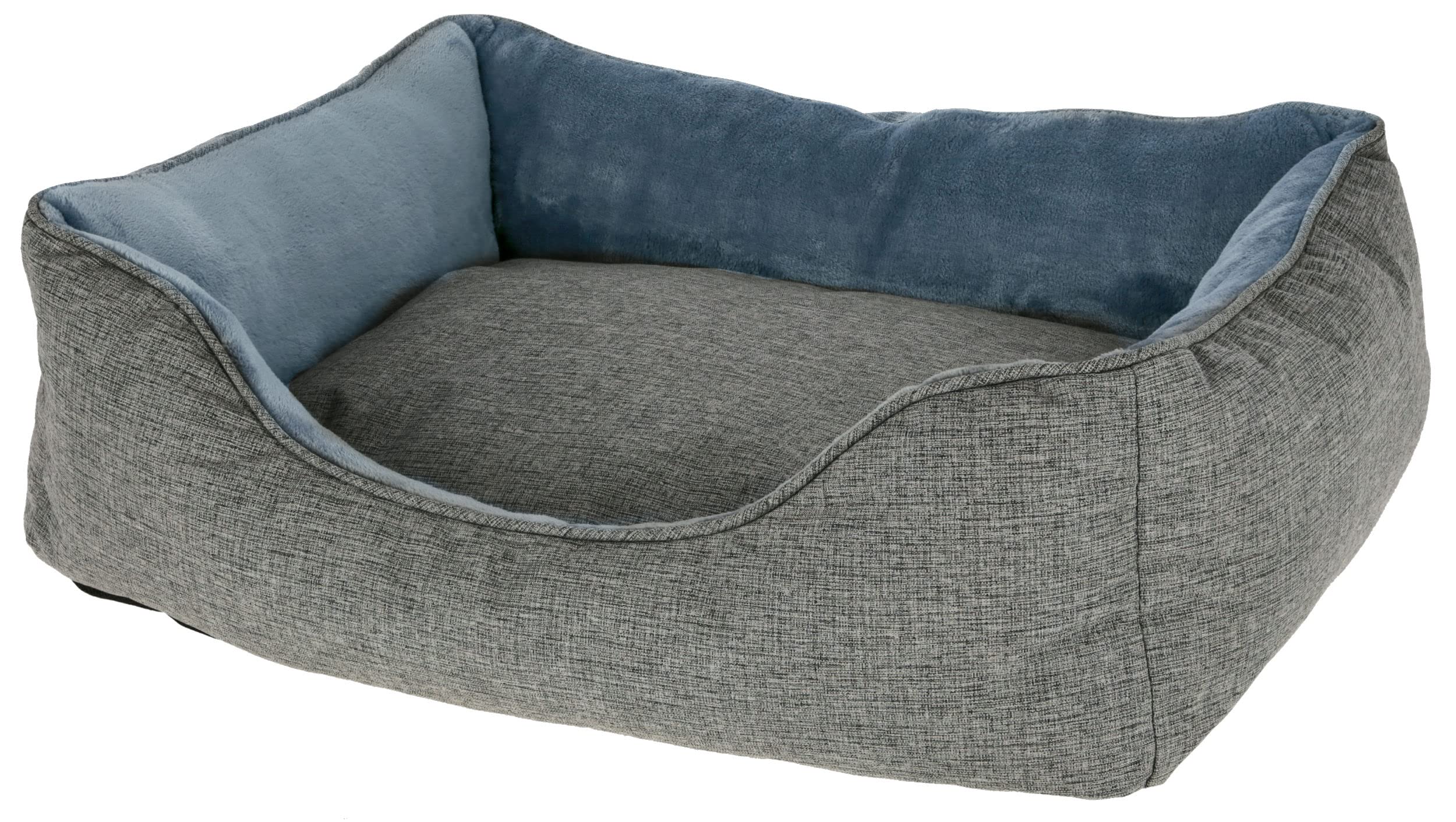 kerbl-pet-kuschelbett-marie-hundebett-grau-61-x-48-cm-mit-wendekissen image 4