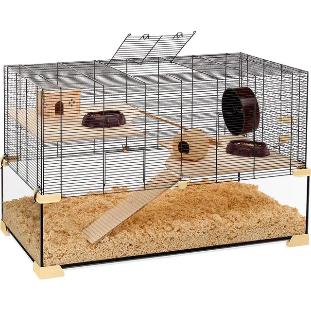 ferplast-karat-100-hamsterk-fig-aus-glas-und-metallgitter-mit-zubeh-r-98-5-x-50- image 1