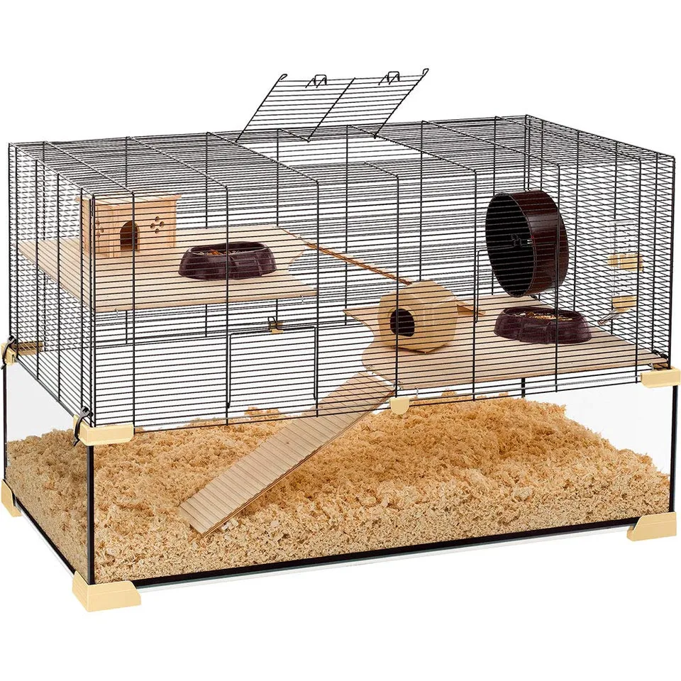 ferplast-karat-100-hamsterk-fig-aus-glas-und-metallgitter-mit-zubeh-r-98-5-x-50- image 1