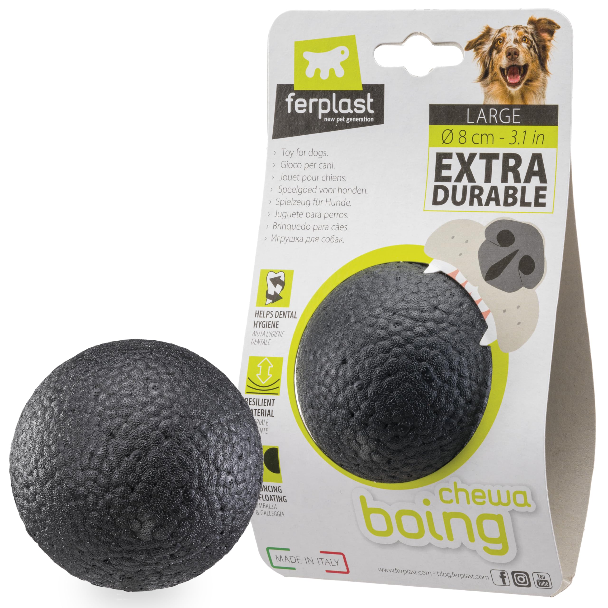 ferplast-chewa-boing-rugby-hundespielzeug-m-schwarz-10-cm-schwimmend image 8