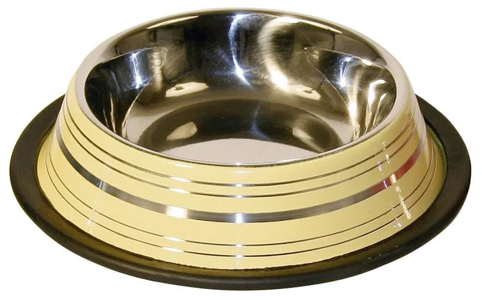 kerbl-pet-edelstahlnapf-200-ml-farbig-sortiert-rutschfest-futternapf image 1