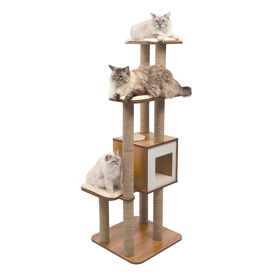 catit-vesper-high-base-xl-katzenm-bel-in-walnuss-kubus-h-hle-mit-3-plattformen image 1