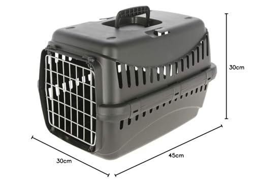 kerbl-pet-transportbox-expedion-schwarz-45-x-30-x-30-cm-f-r-katzen-und-kleine-hu image 4