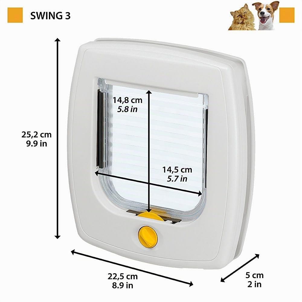ferplast-swing-3-haustierklappe-4-wege-f-r-katzen-und-kleine-hunde-braun image 2
