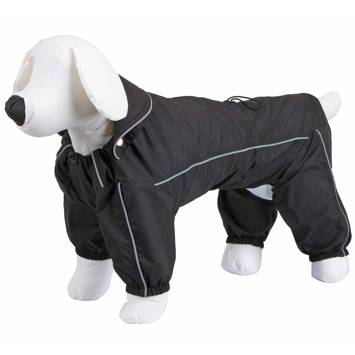 kerbl-pet-hunderegenmantel-manchester-mit-beinschutz-schwarz-r-ckenl-nge-35-cm-p image 1