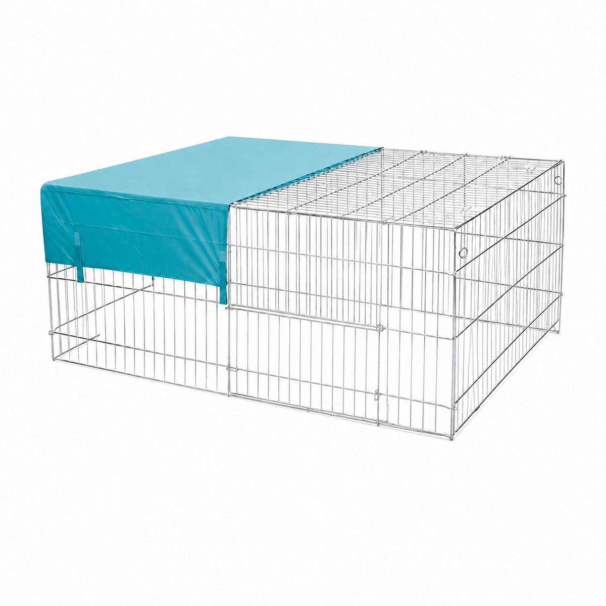 kerbl-pet-freilaufgehege-144x112x60-cm-verzinkt-mit-sonnenschutz image 3