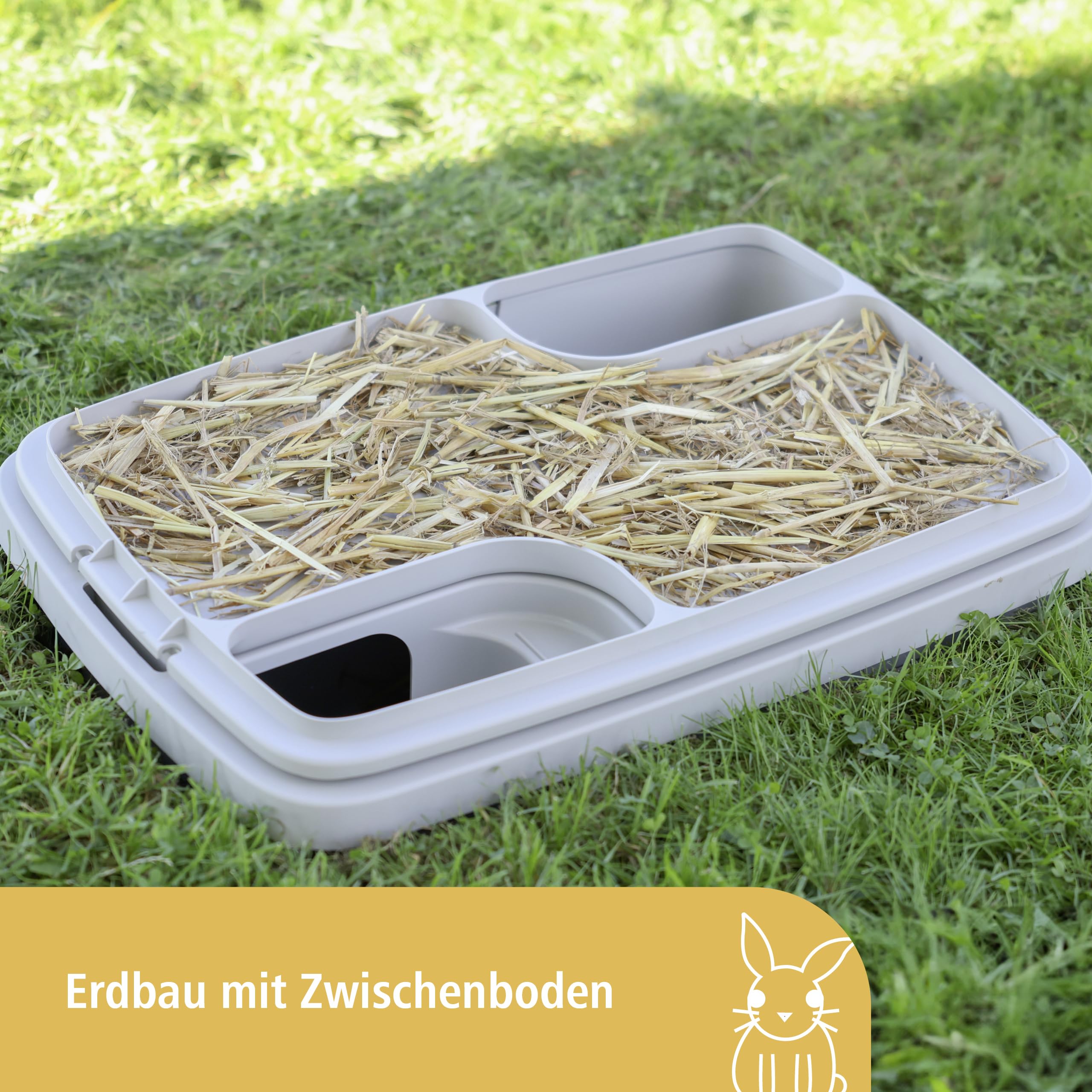 kerbl-pet-bunny-base-erdbau-58x38-5x28-5cm-kaninchenh-hle-aus-kunststoff-in-grau image 6