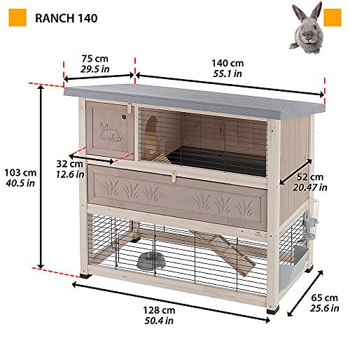 ferplast-ranch-140-kaninchenstall-2-st-ckig-aus-holz-au-engehege-mit-zubeh-r image 8