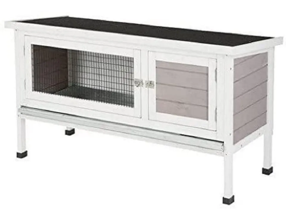kerbl-pet-nagerhaus-freddy-kleintierstall-aus-holz-grau-wei-116-x-45-x-62-cm image 1