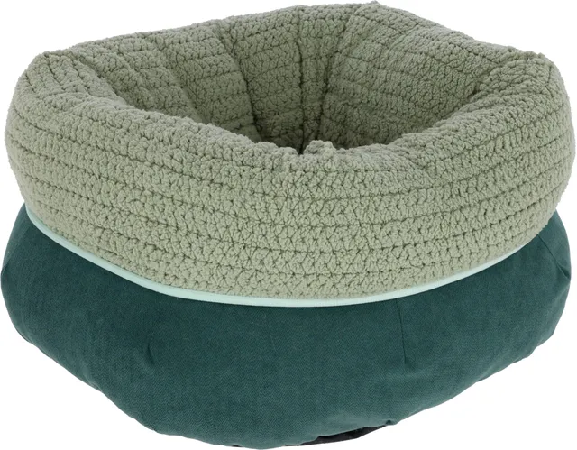 kerbl-pet-kuschelbett-anne-gr-n-40cm-h23cm-katzenbett-kuschelnest-aus-teddypl-sc image 1