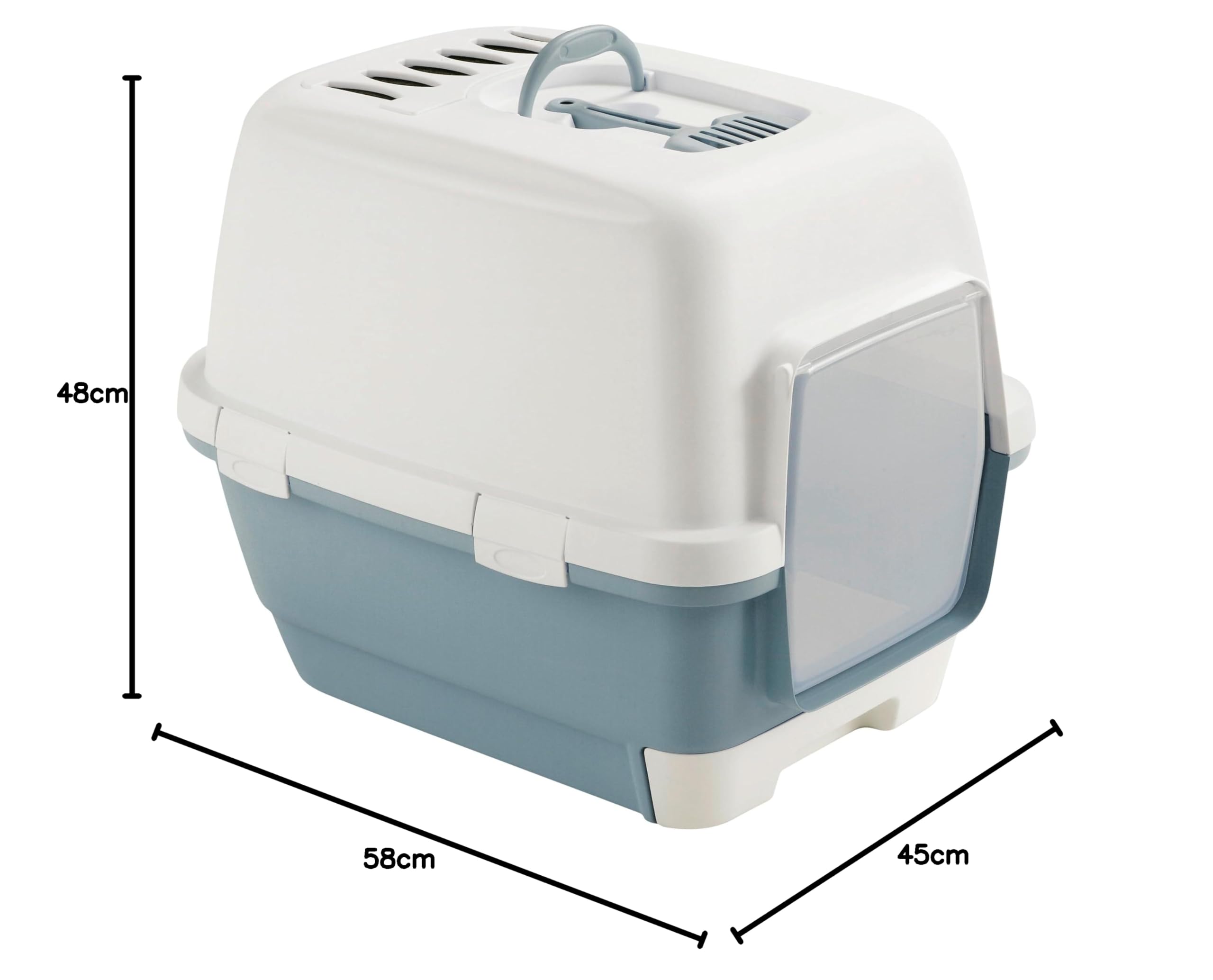 kerbl-pet-katzentoilette-cathy-clever-smart-blau-wei-58-x-45-x-48-cm image 7
