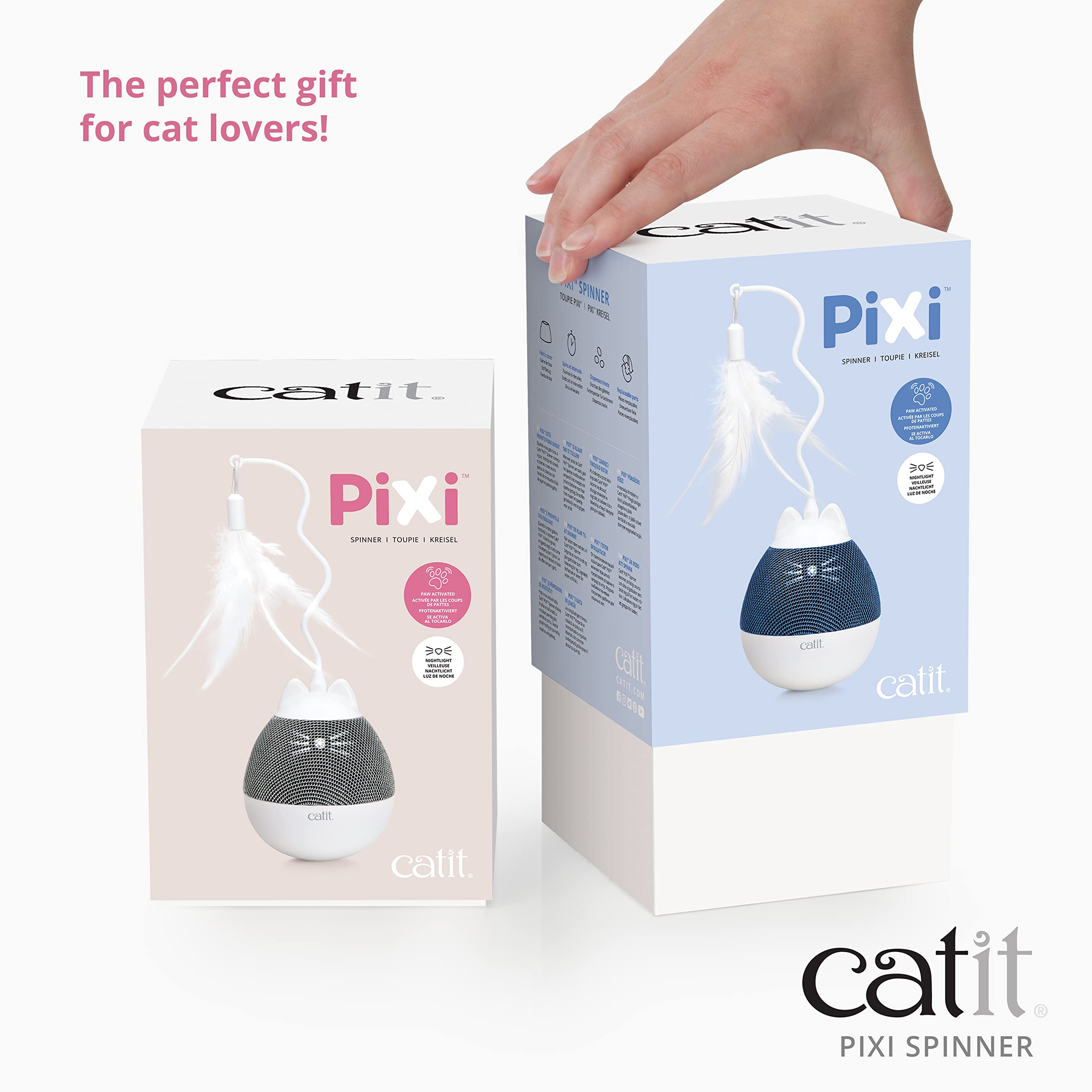 catit-pixi-spinner-leckerli-spender-interaktives-katzenspielzeug-wei-grau image 6