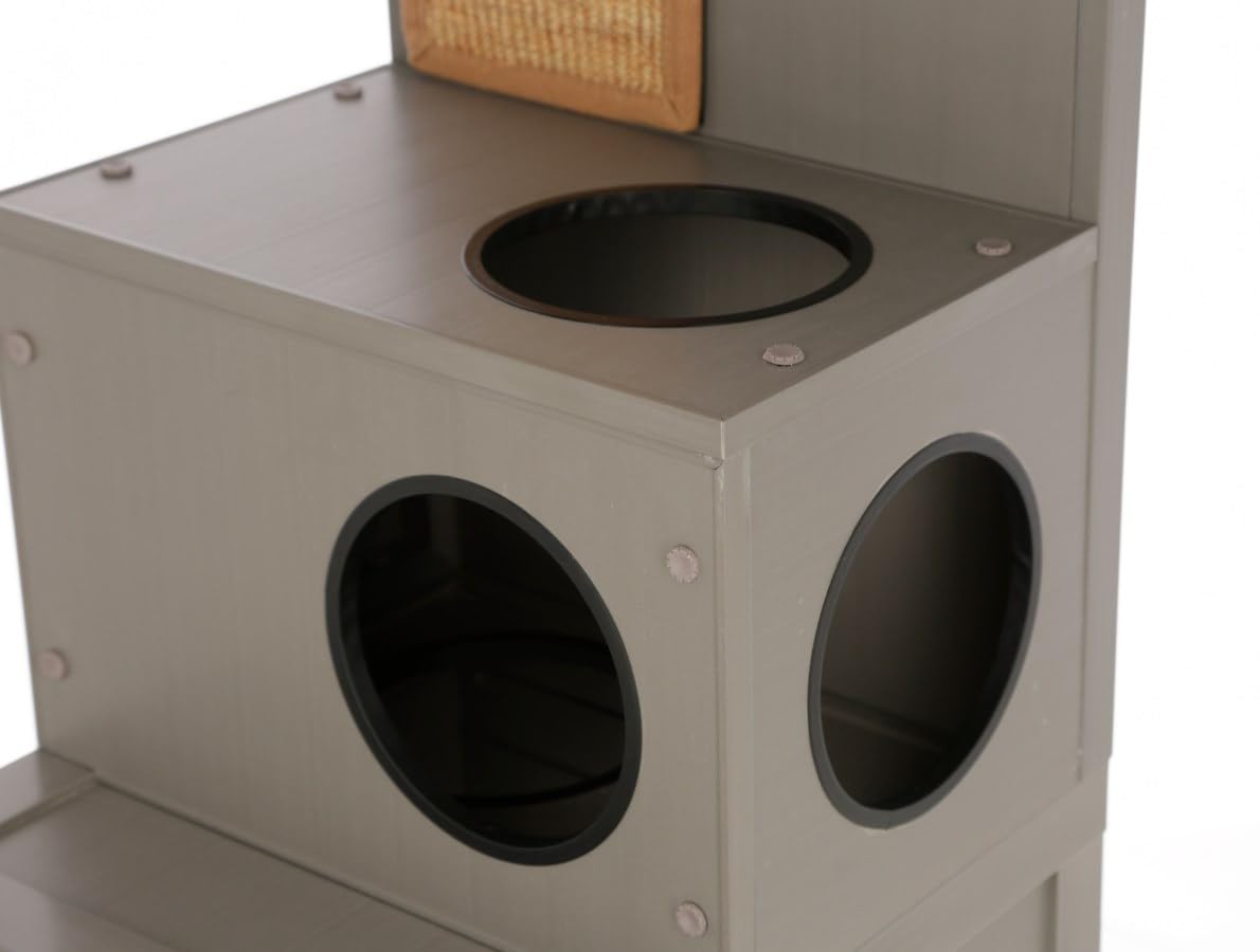kerbl-pet-eco-katzenspielhaus-alex-42x42x152-5-cm-kratzbaum-mit-h-hlen image 5