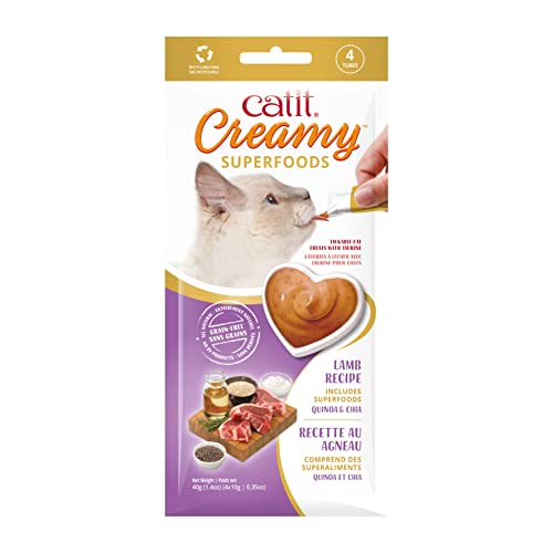 catit-creamy-superfood-leckpaste-katze-lamm-mit-quinoa-chia-4-x-10-g image 4
