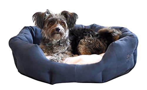 kerbl-pet-kuschelbett-angi-45-x-41-cm-blau-h-hle-mit-wendekissen image 6