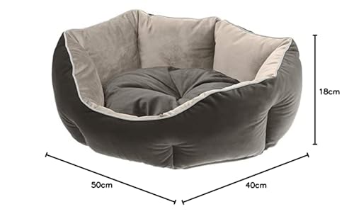 ferplast-queen-50-hunde-und-katzensofa-samt-sofa-50-x-40-x-h-18-cm-grau image 4