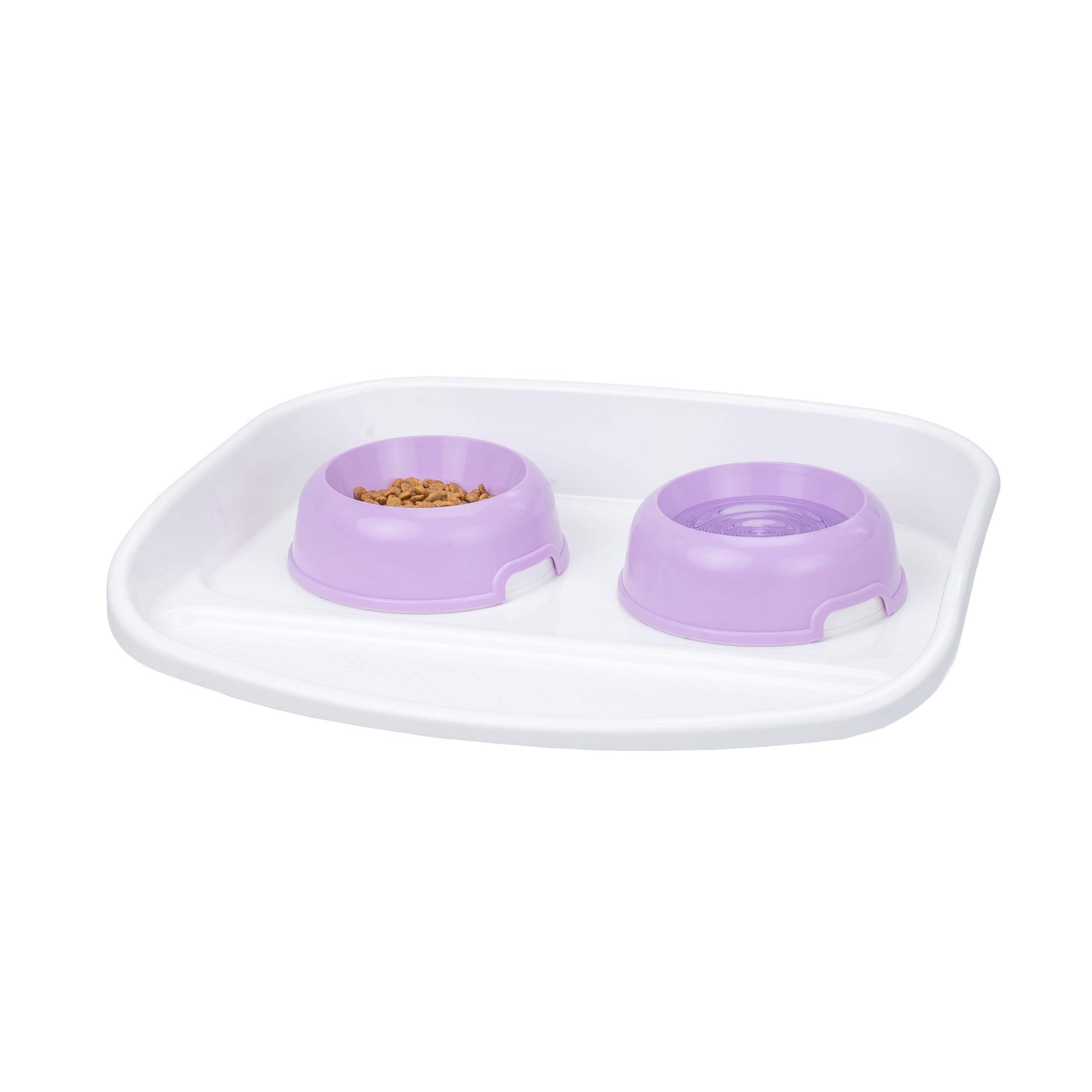 ferplast-lindo-doppelnapf-f-r-hunde-und-katzen-44-5-x-34-x-h-7-cm-rot-2-n-pfe image 2