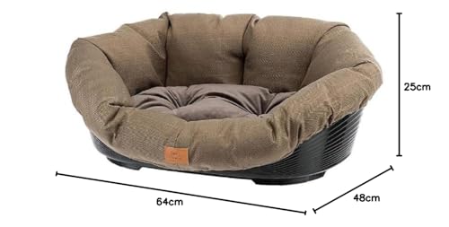 ferplast-sofa-4-tweed-hunde-und-katzenbett-mit-kissen-kunststoffkorb-64-x-48-x-h image 5