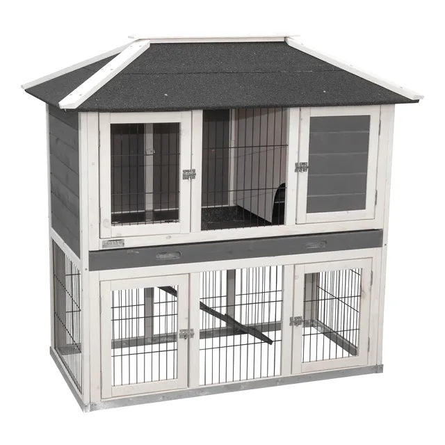 kerbl-pet-nagerstall-villa-118x68x118-cm-holz-zweigeschossiger-au-enstall image 1
