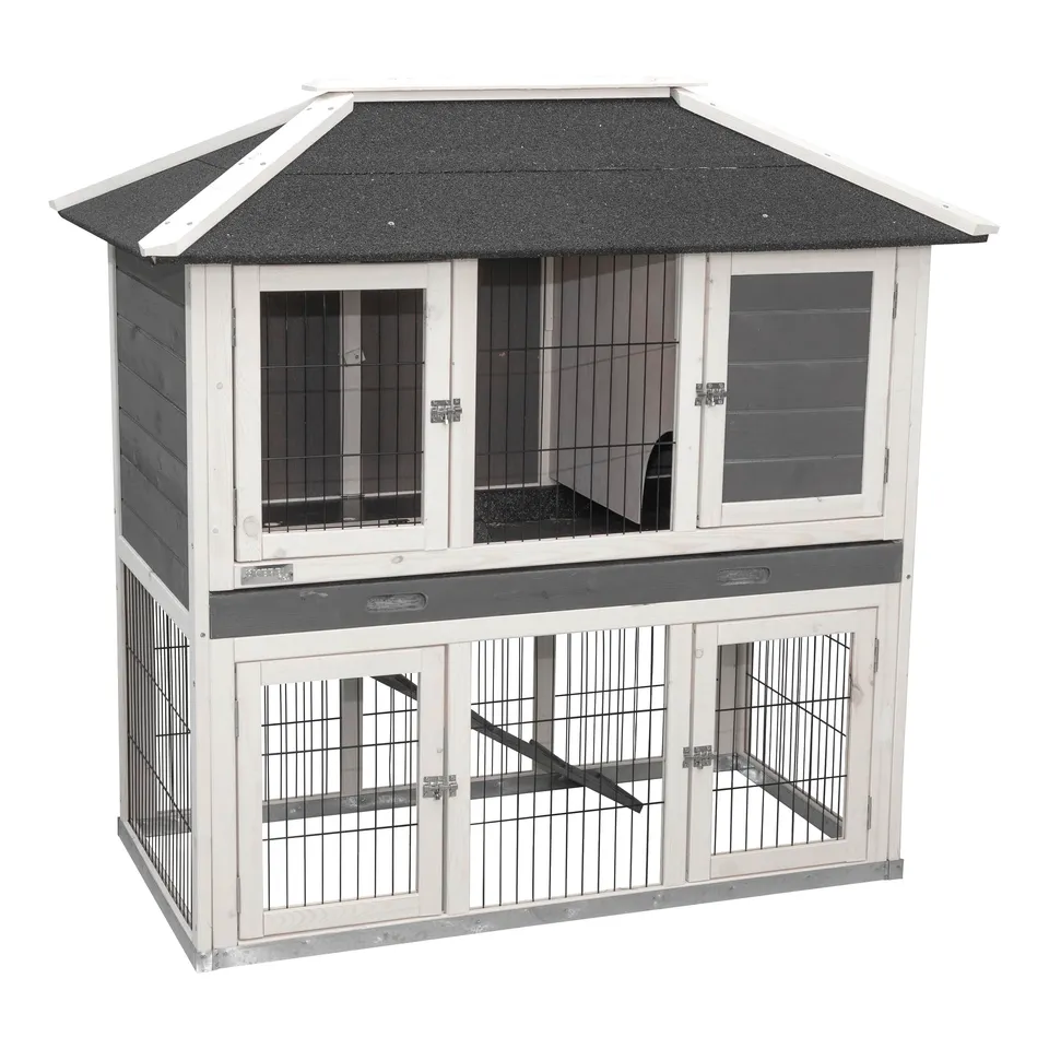 kerbl-pet-nagerstall-villa-118x68x118-cm-holz-zweigeschossiger-au-enstall image 1
