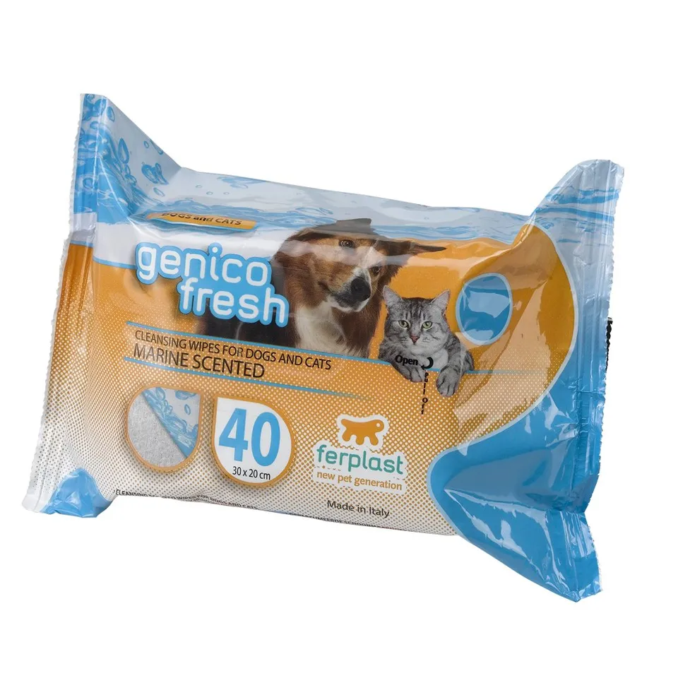 ferplast-genico-fresh-marine-reinigungst-cher-f-r-hunde-40-t-cher-meerduft image 1