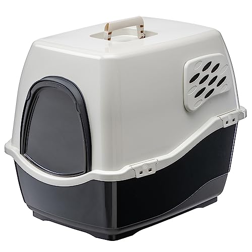 ferplast-bill-katzentoilette-mit-haube-50-x-40-x-h-42-cm-abgedunkelt-mit-aktivko image 7