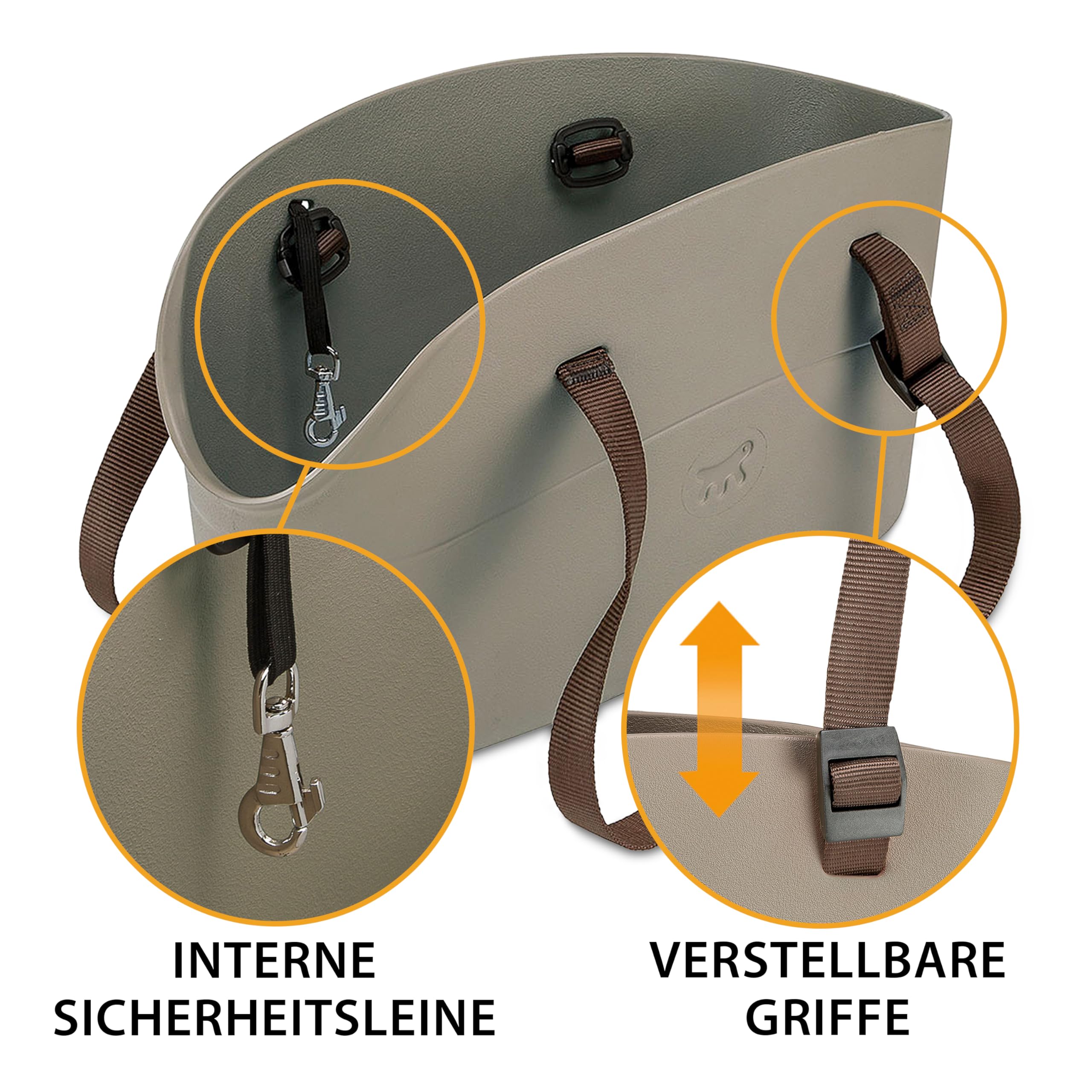 ferplast-with-me-small-hundetragetasche-14-x-35-x-h-22-cm-taupe-eva-bis-5-kg image 5