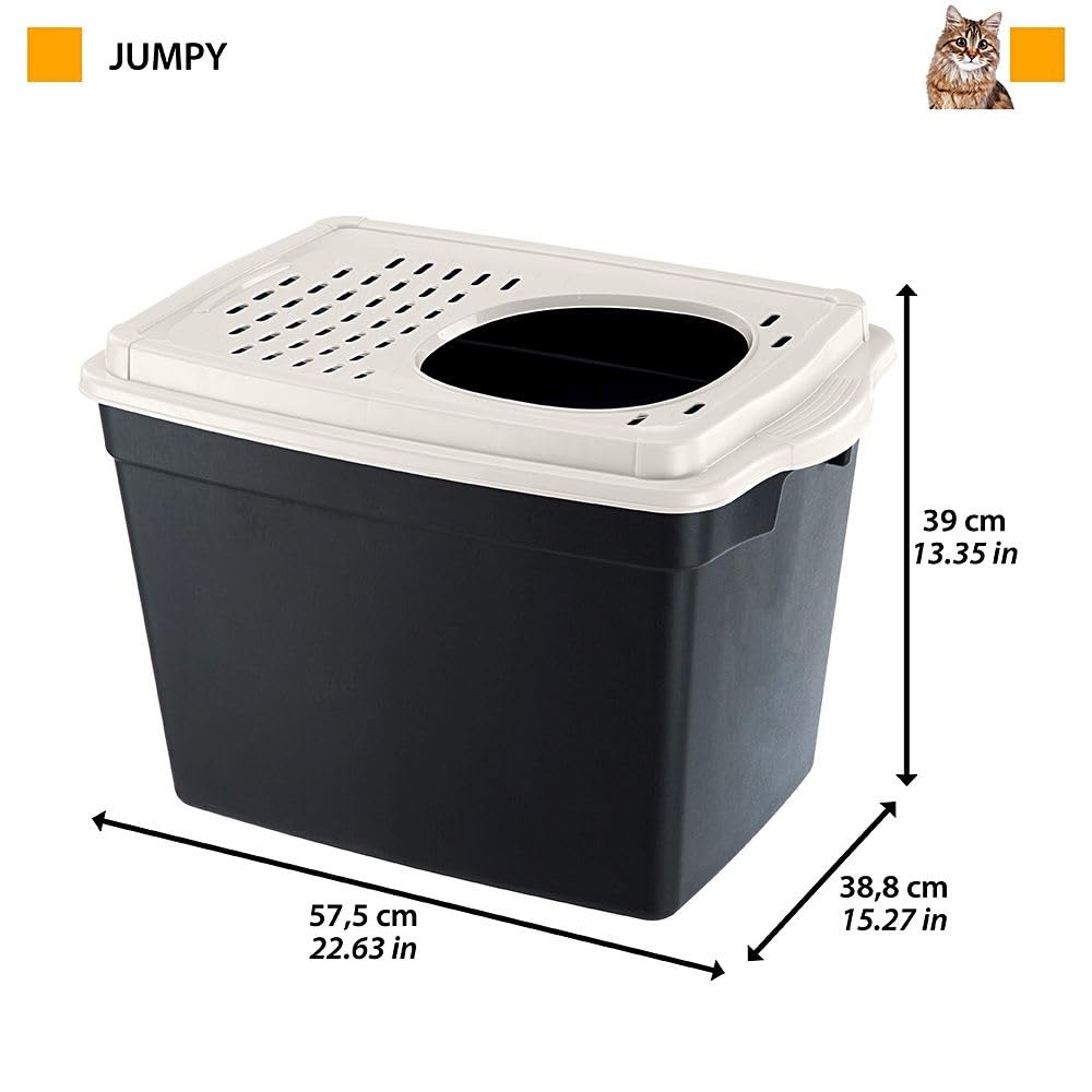 ferplast-jumpy-katzentoilette-mit-top-einstieg-38-8-x-57-5-x-39-cm-schwarz image 2