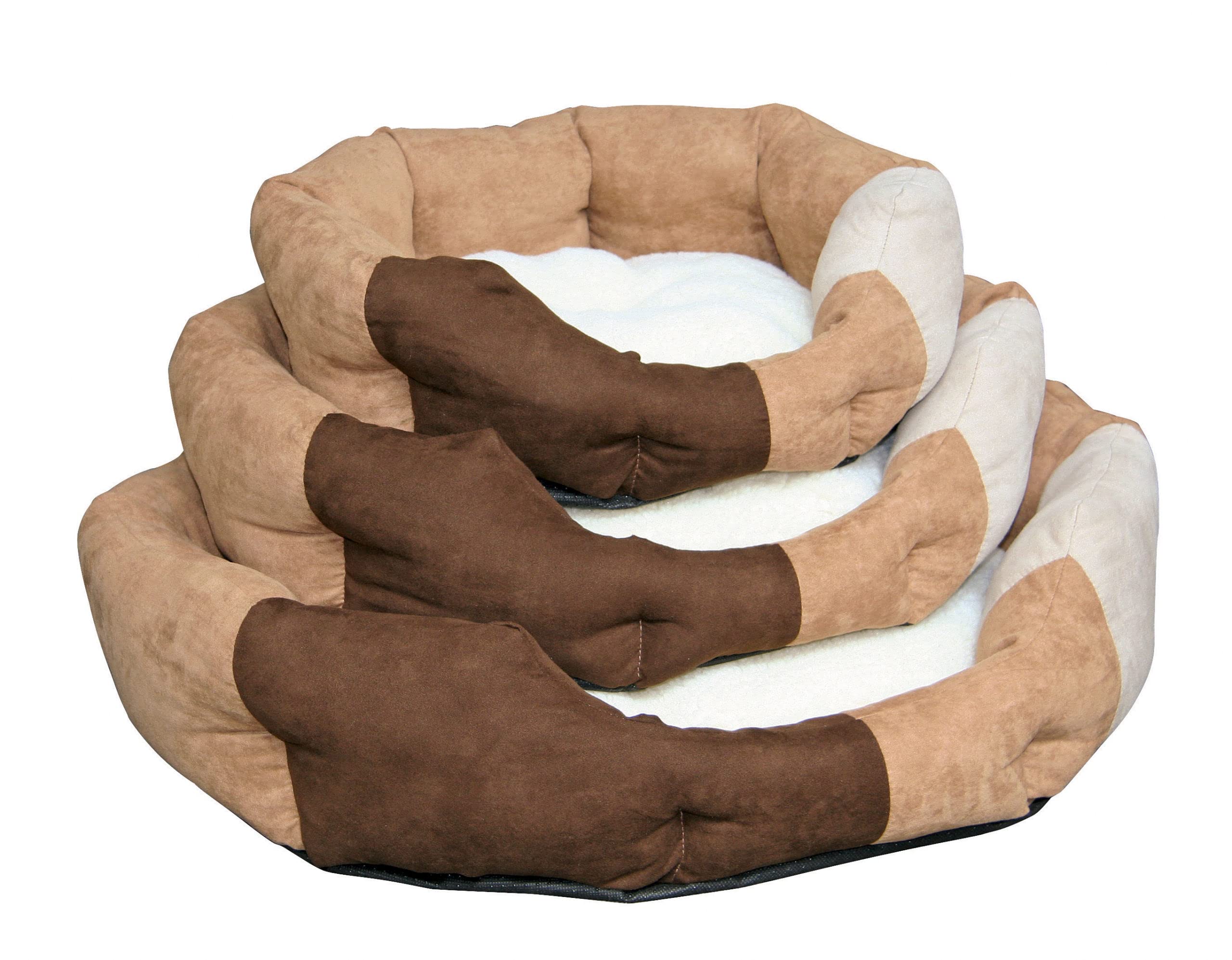 kerbl-pet-liegebett-amy-45-x-41-cm-braun-beige-f-r-kleine-hunde image 2