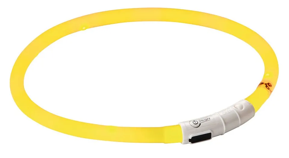 kerbl-pet-maxi-safe-led-halsband-gelb-55-cm image 1