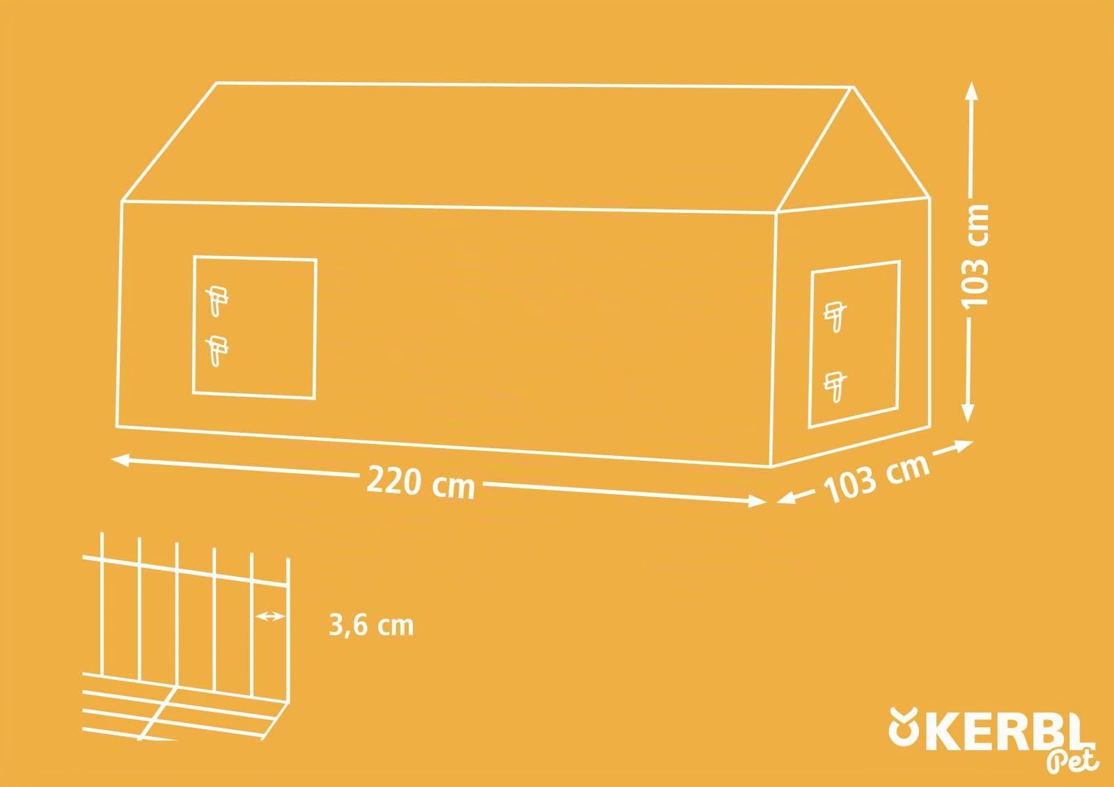 kerbl-pet-freilaufgehege-verzinkt-mit-sonnenschutz-220x103x103-cm image 3