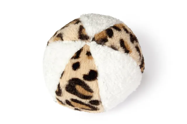 karlie-safari-ball-hundespielzeug-pl-sch-wei-braun-durchm-11-cm image 1