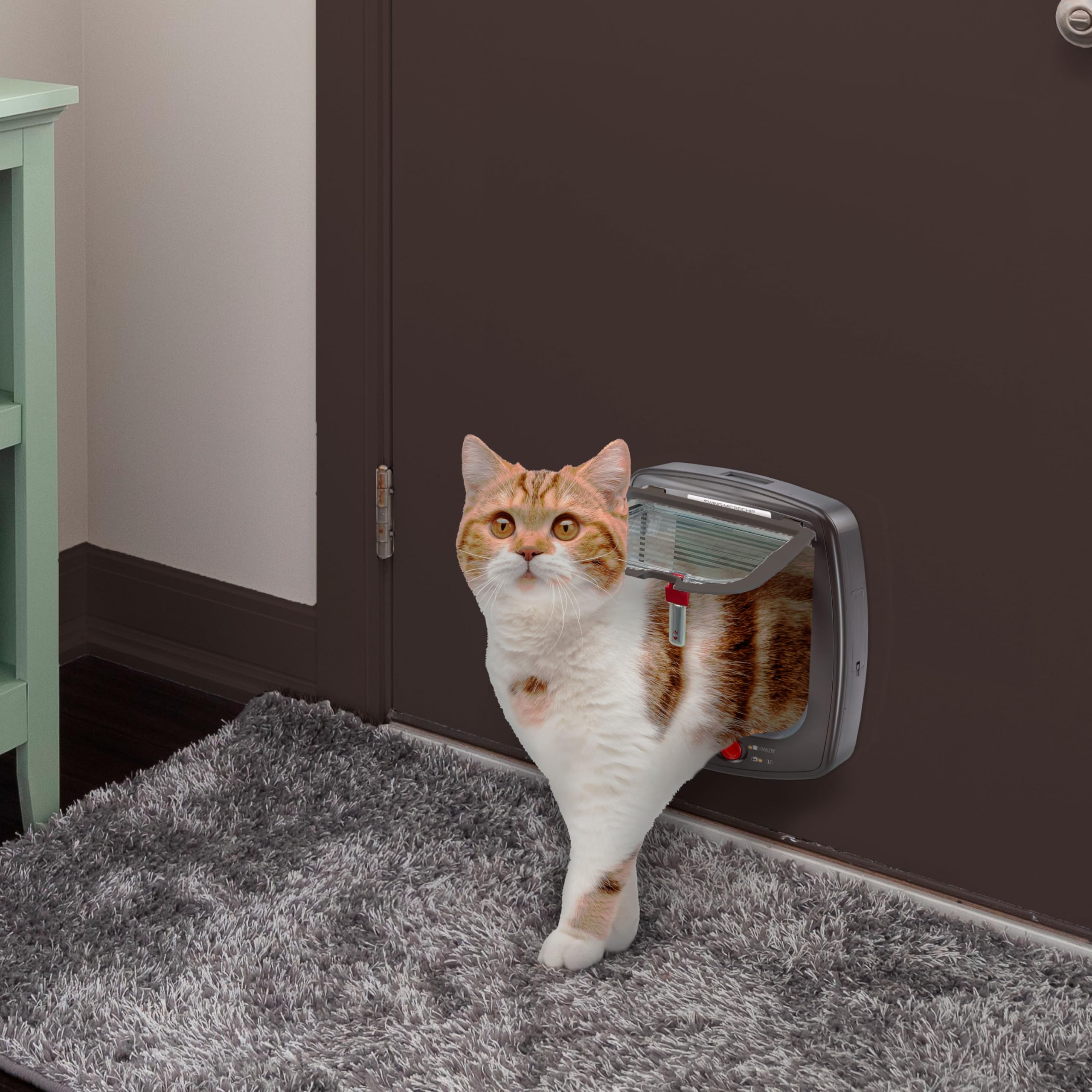 ferplast-swing-microchip-klein-katzenklappe-mit-chiperkennung-braun image 4