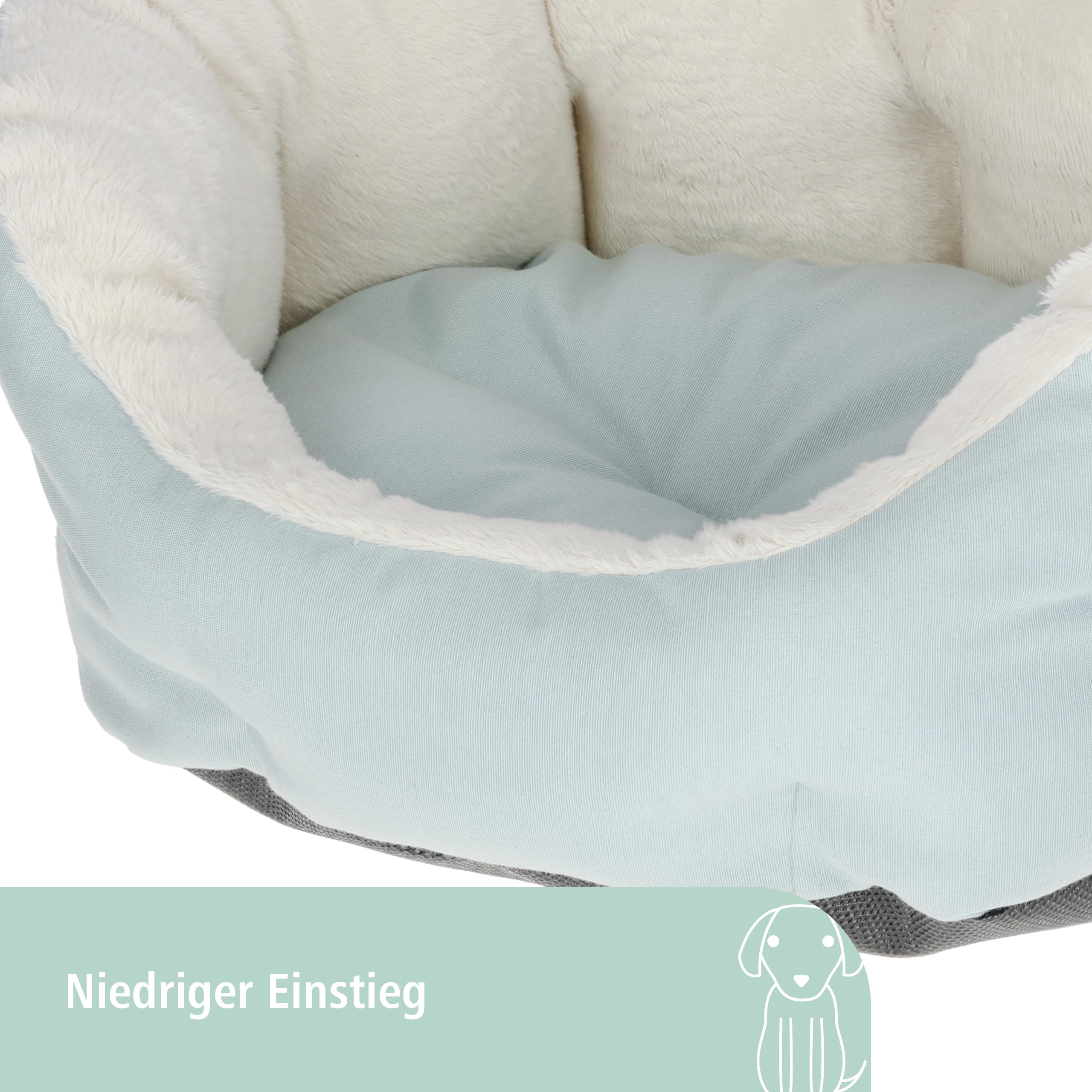 kerbl-pet-welpenbett-mit-wendekissen-t-rkis-45-x-40-x-20-cm-baumwolle-polyester image 3
