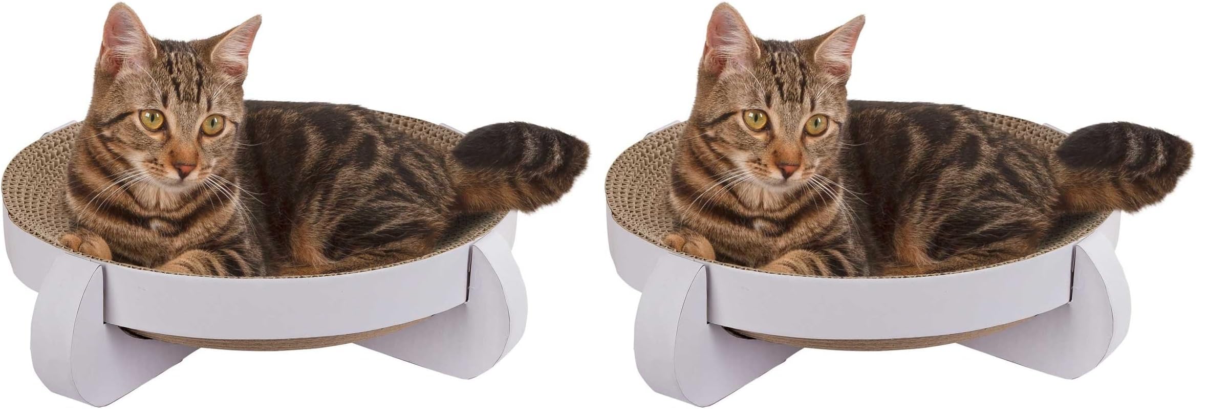 kerbl-pet-katzenkratzbrett-platinum-wei-35-x-35-x-10-cm-mit-catnip image 3